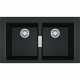 Fregadero sobre encimera FRANKE. S2D 620-35-35 TL CARBONE FREG. SIRIUS. 143.0639.588. Dos cubetas. Antracita. acabado sintético. Para mueble de 80